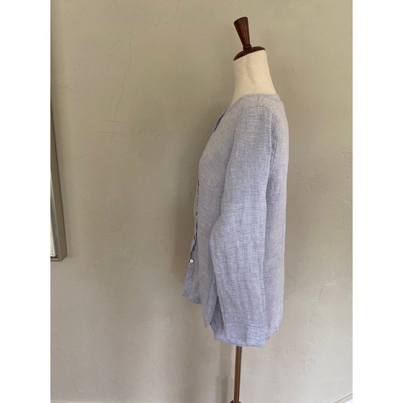 J. Jill Light Blue Button-Up Blouse - Picture 3 of 6